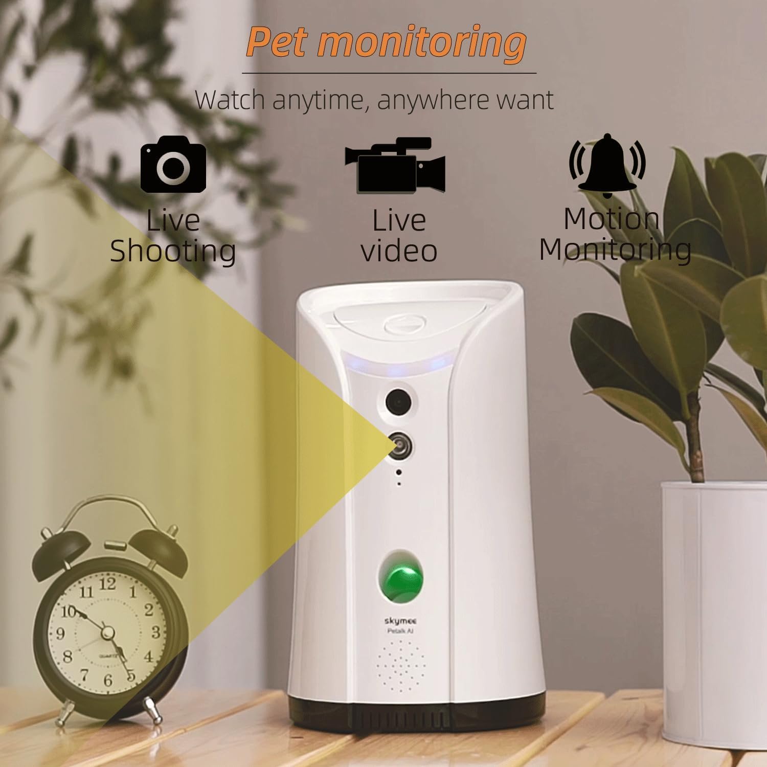 Dog Camera Treat Dispenser,WiFi Full HD Pet Camera