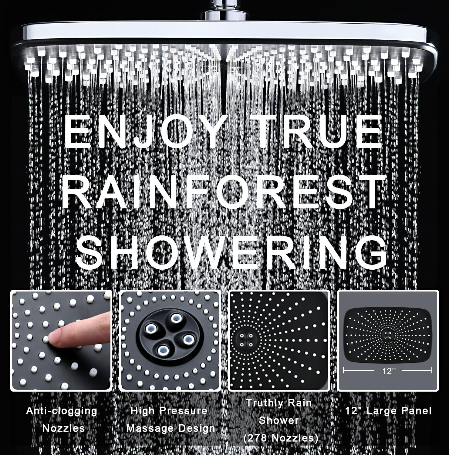 High Pressure Rain Shower Head