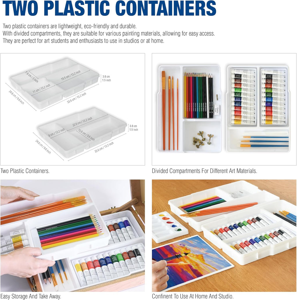 Mixed Media Art Set,55 Pack Painting Supplies Kit