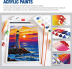 Mixed Media Art Set,55 Pack Painting Supplies Kit